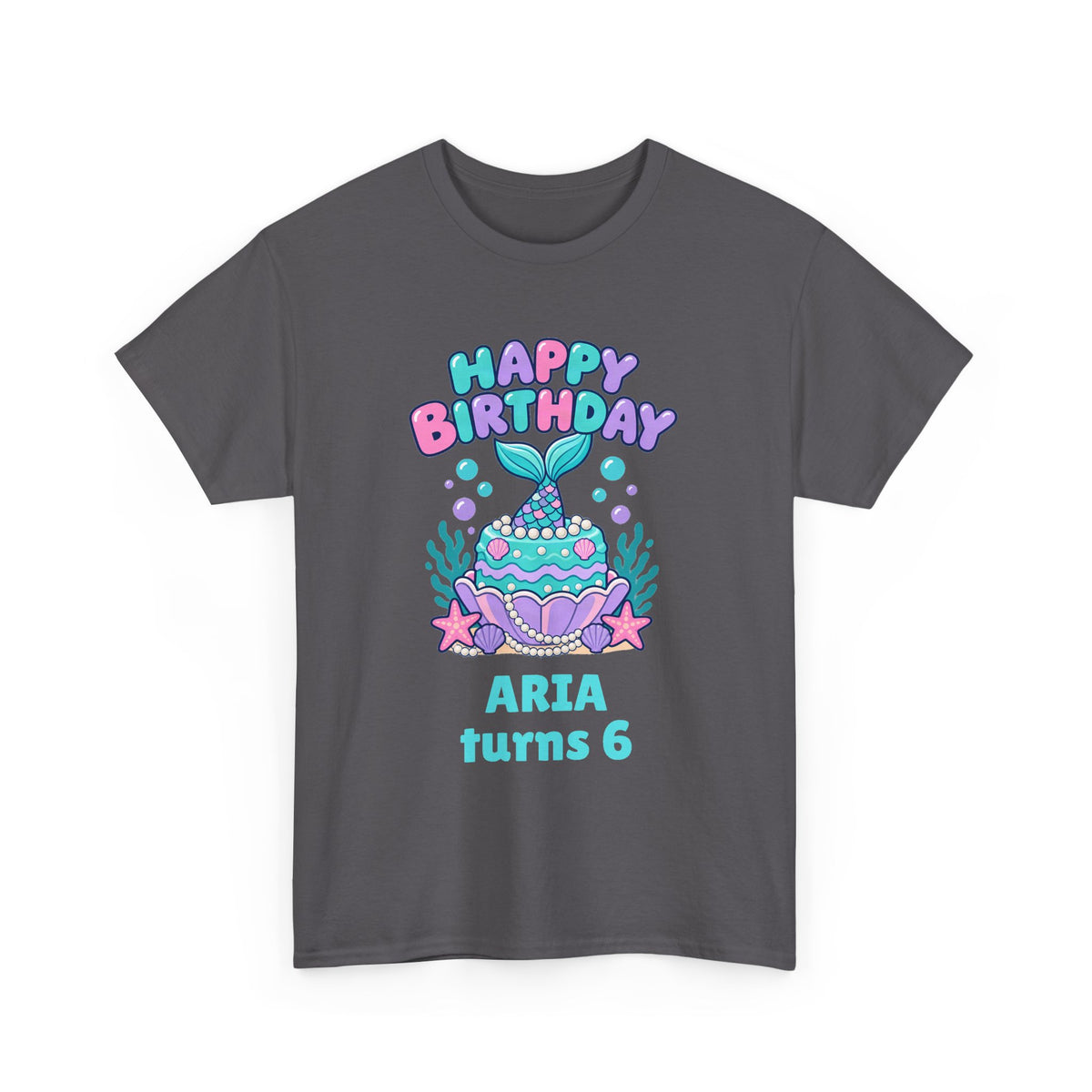 Personalized Mermaid Birthday Shirt – Add Name & Age