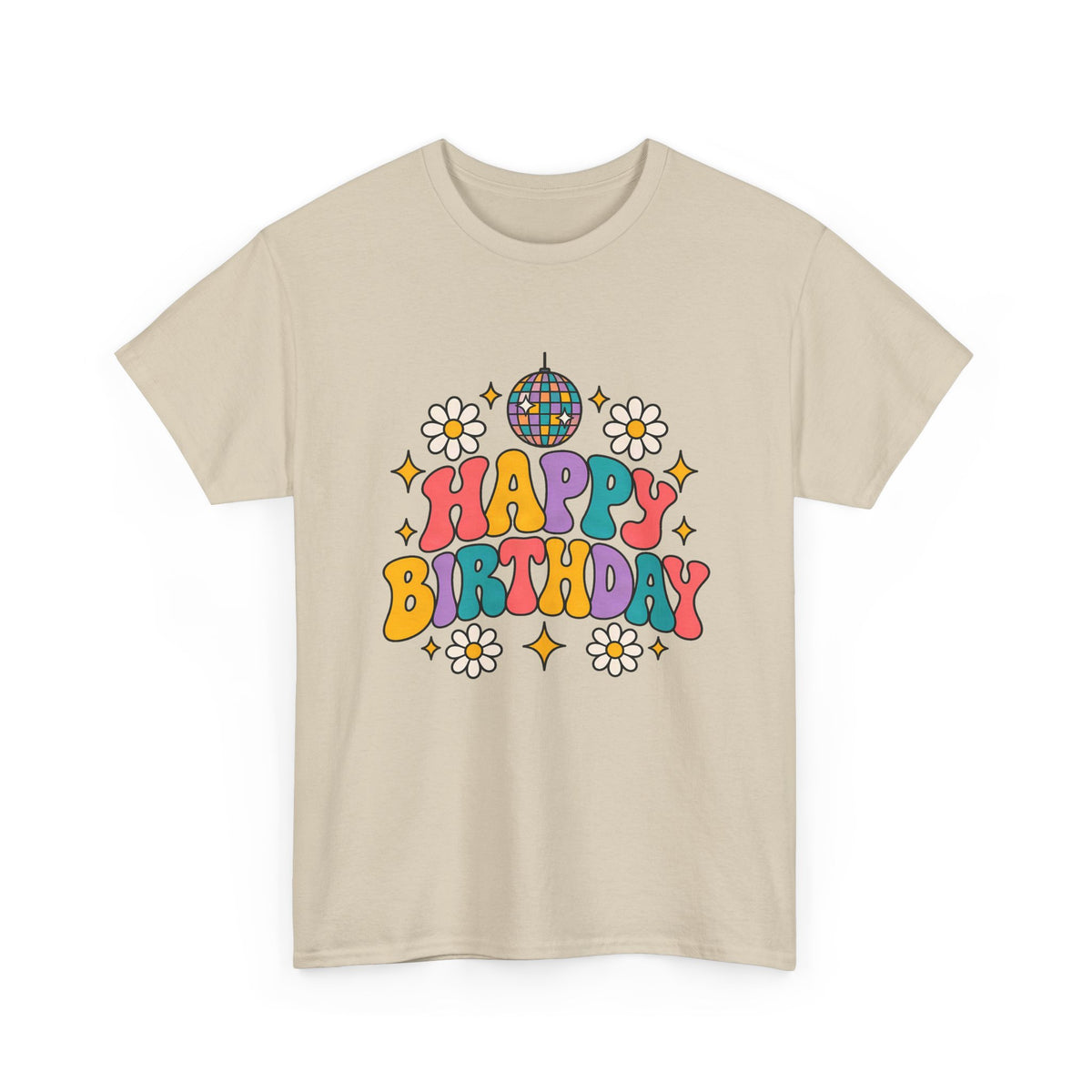 Groovy Disco Happy Birthday shirt – Gildan tee by Happywear