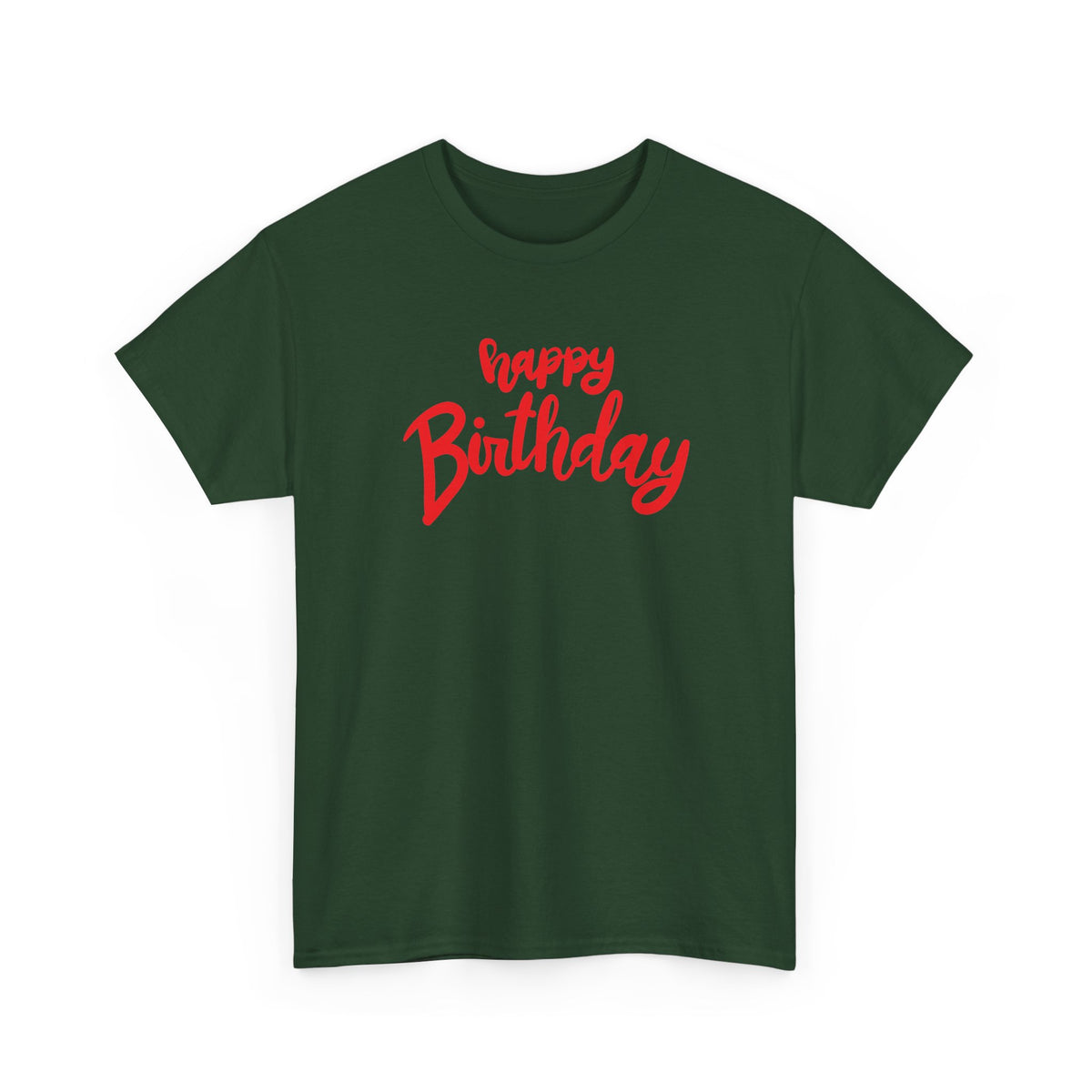 Happy Birthday Script & Cake birthday shirt – Gildan tee by Happywear