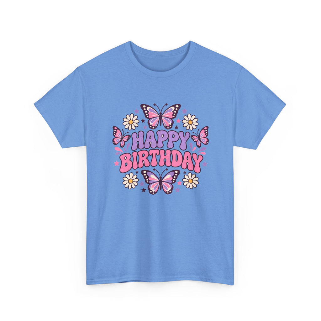Butterfly Garden Happy Birthday shirt – Gildan tee by Happywear