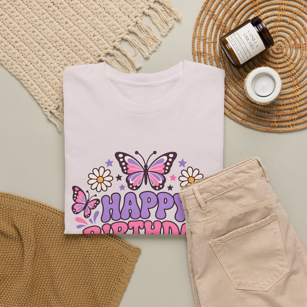Personalized Butterfly Birthday Shirt – Add Name & Age