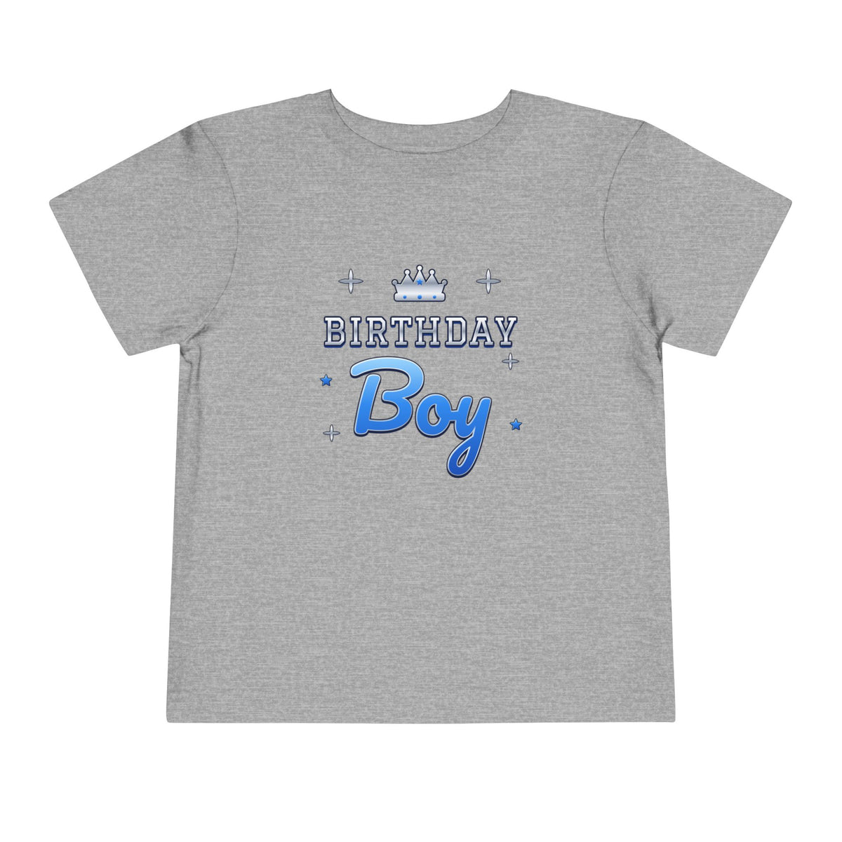 Birthday Boy Varsity Blue & Silver birthday shirt – toddler Gildan tee by Happywear