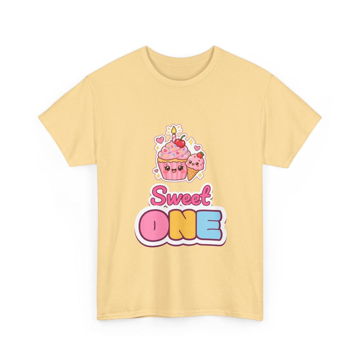 Sweet One 1st Birthday Cupcake birthday shirt – Gildan tee by Happywear