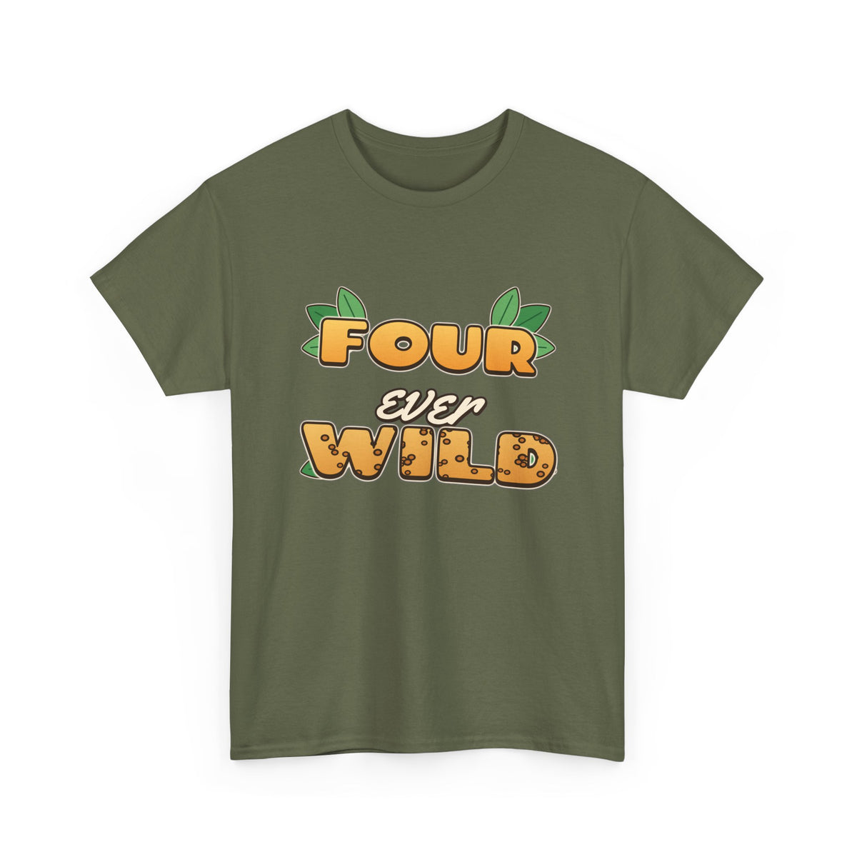 Four Ever Wild 4th Birthday shirt – Gildan tee by Happywear