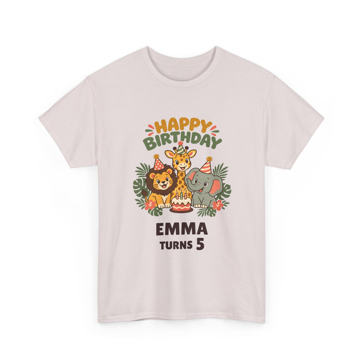 Personalized Safari Friends Birthday Shirt – Add Name & Age