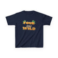 Four Ever Wild 4th Birthday shirt – kids Gildan tee by Happywear