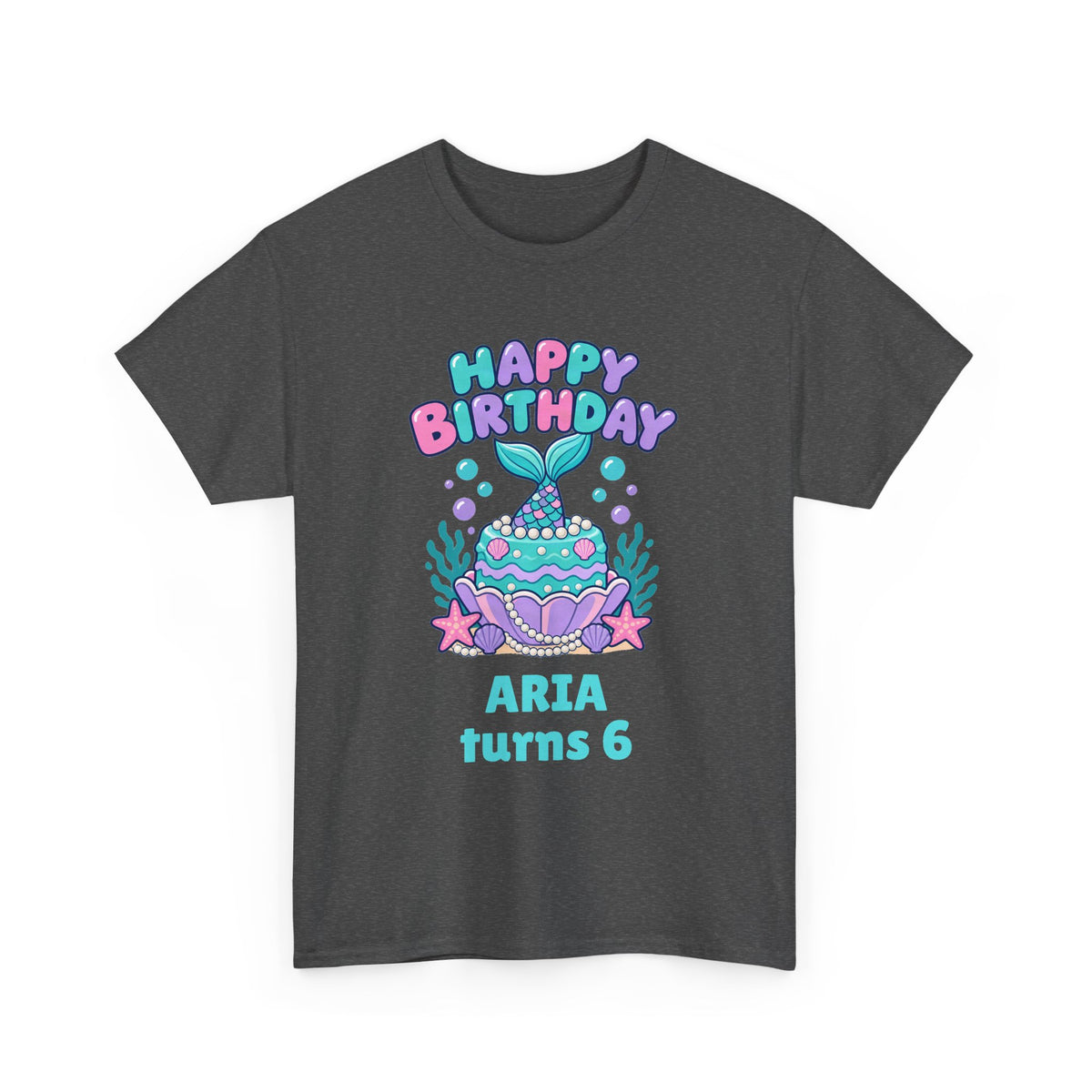 Personalized Mermaid Birthday Shirt – Add Name & Age