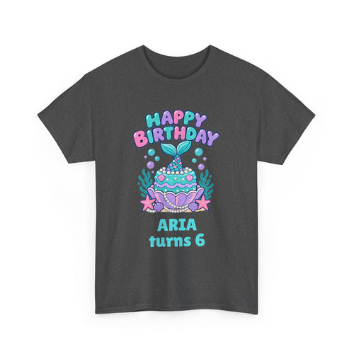 Personalized Mermaid Birthday Shirt – Add Name & Age