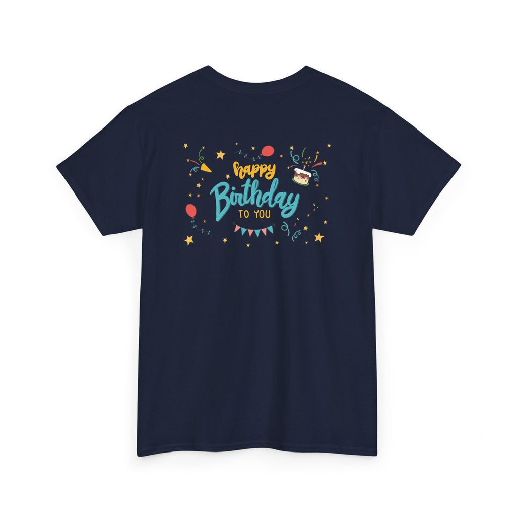 Happy Birthday To You Confetti Tee – Front & Back