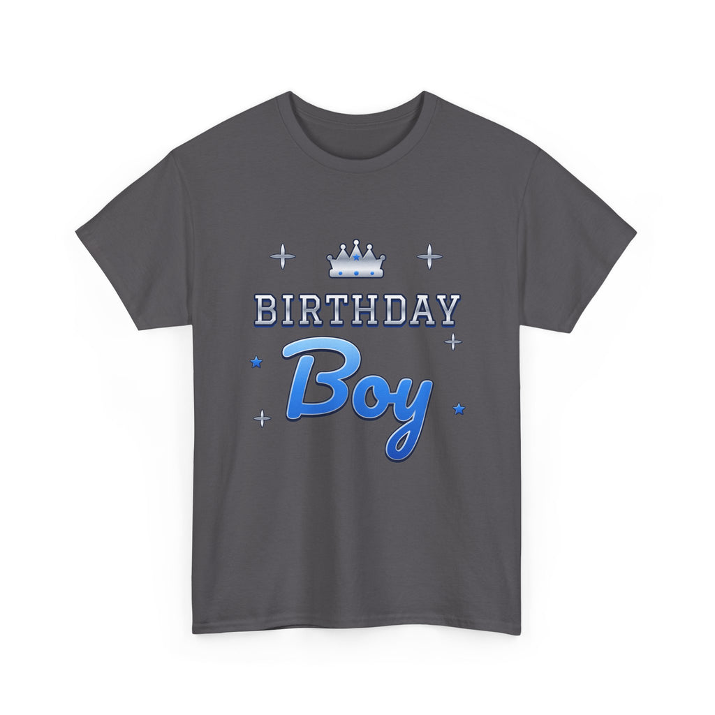 Birthday Boy Varsity Blue & Silver birthday shirt – Gildan tee by Happywear