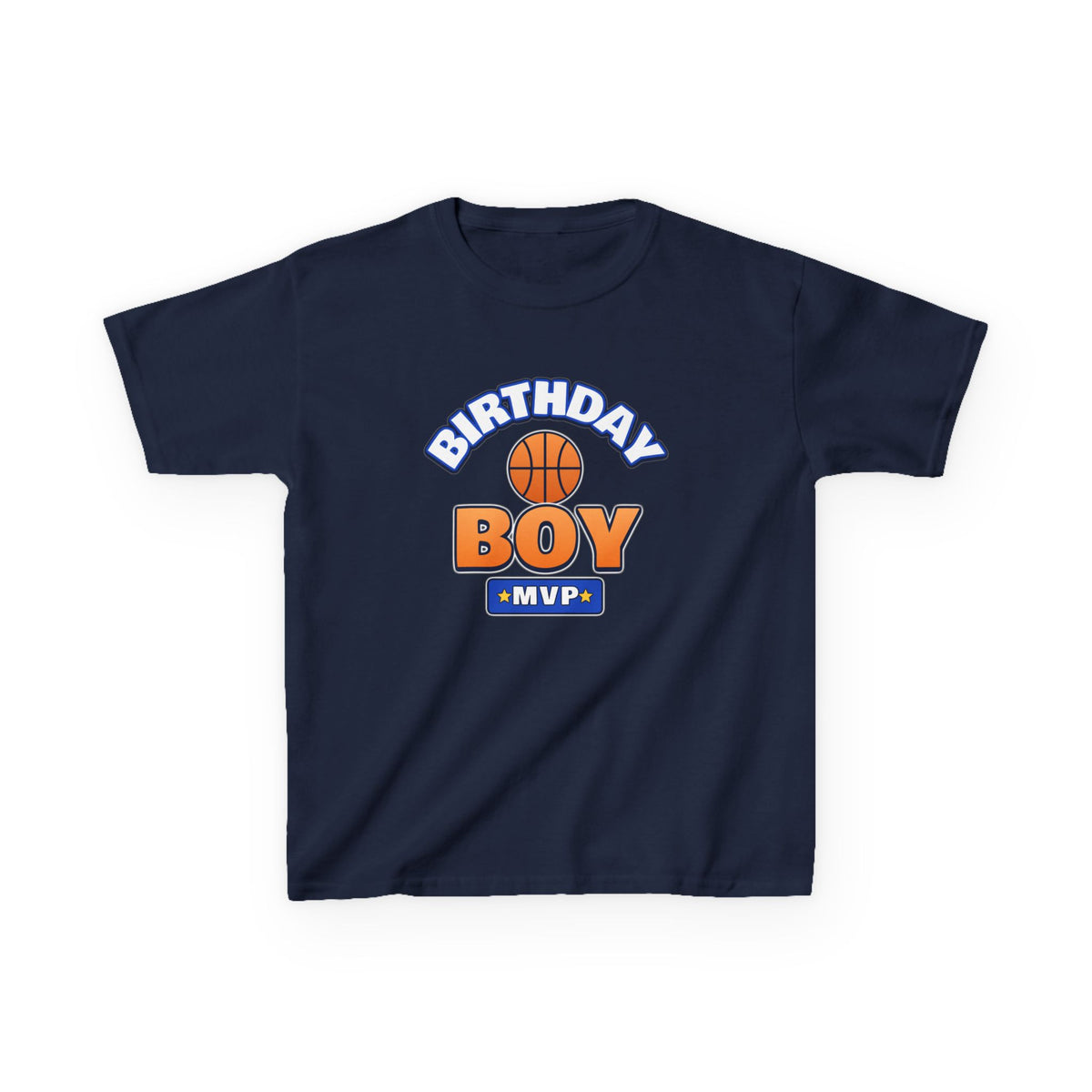Birthday Boy MVP Basketball birthday shirt – kids Gildan tee by Happywear