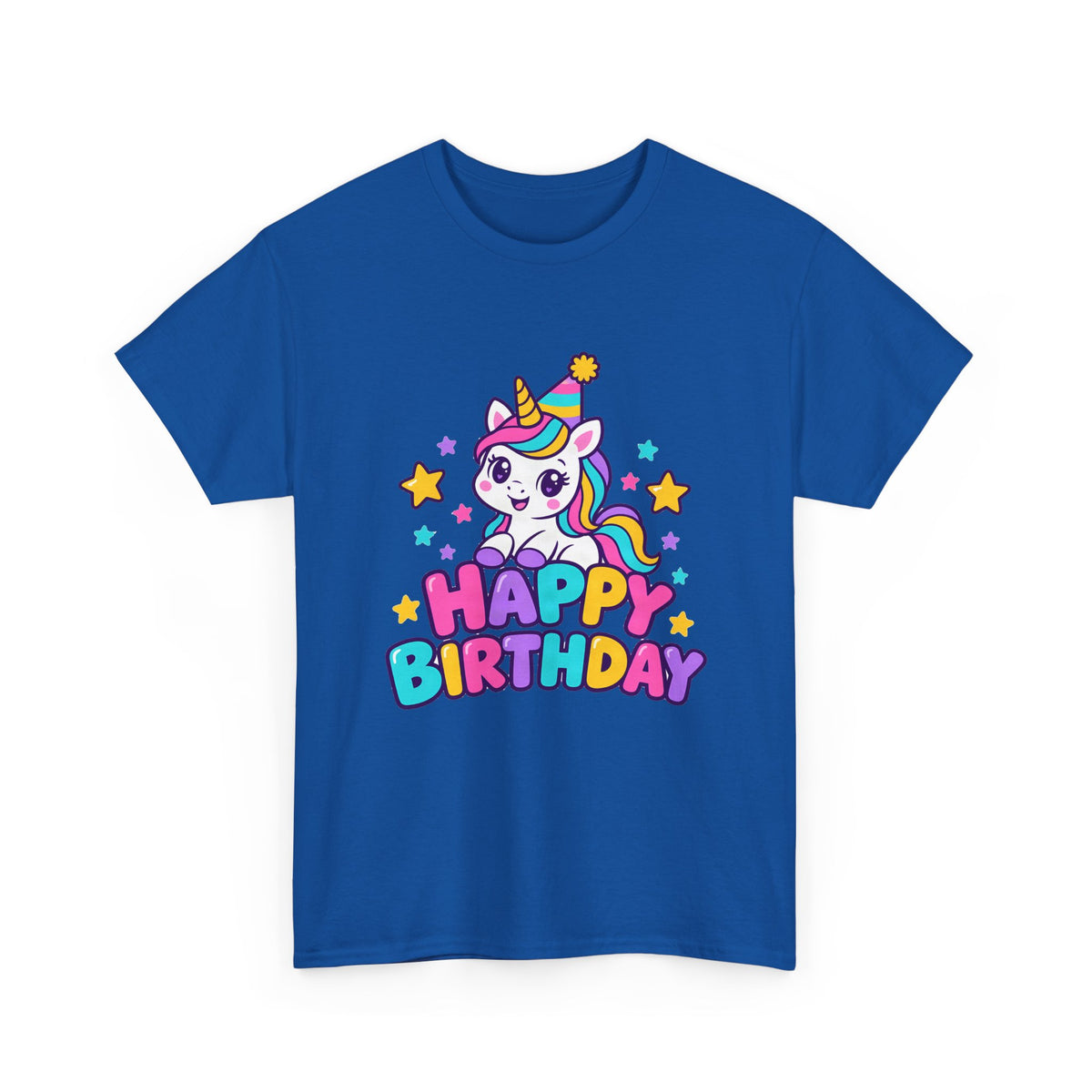 Rainbow Unicorn Happy Birthday shirt – Gildan tee by Happywear