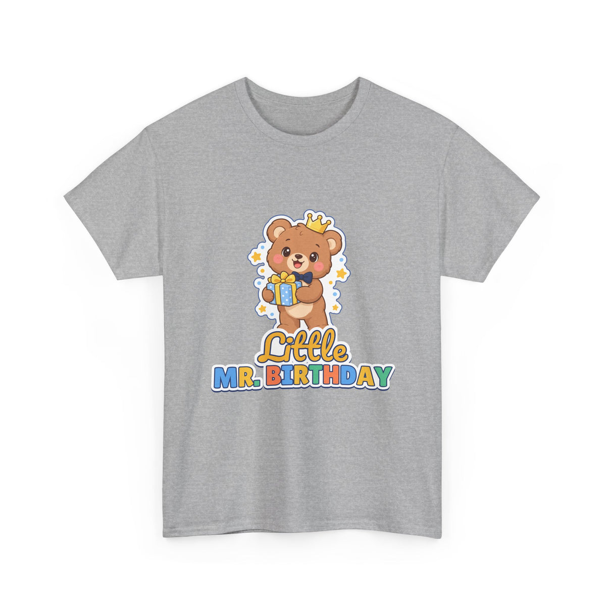 Little Mr. Birthday Teddy Bear birthday shirt – Gildan tee by Happywear