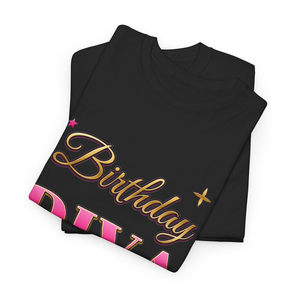 Birthday Diva Pink & Gold birthday shirt – Gildan tee by Happywear