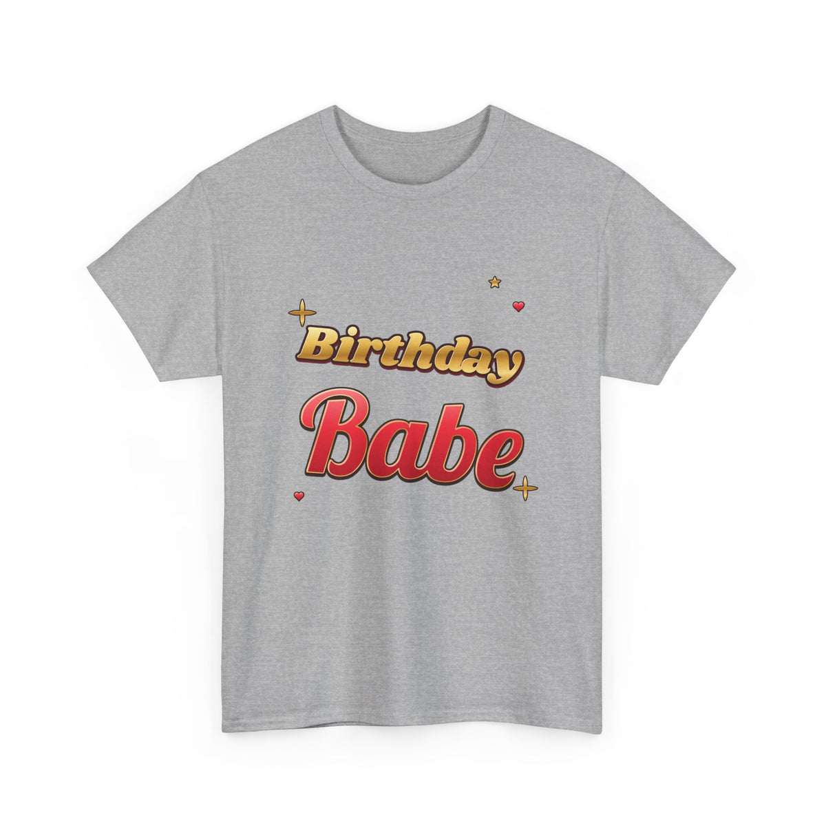 Birthday Babe Red & Gold birthday shirt – Gildan tee by Happywear