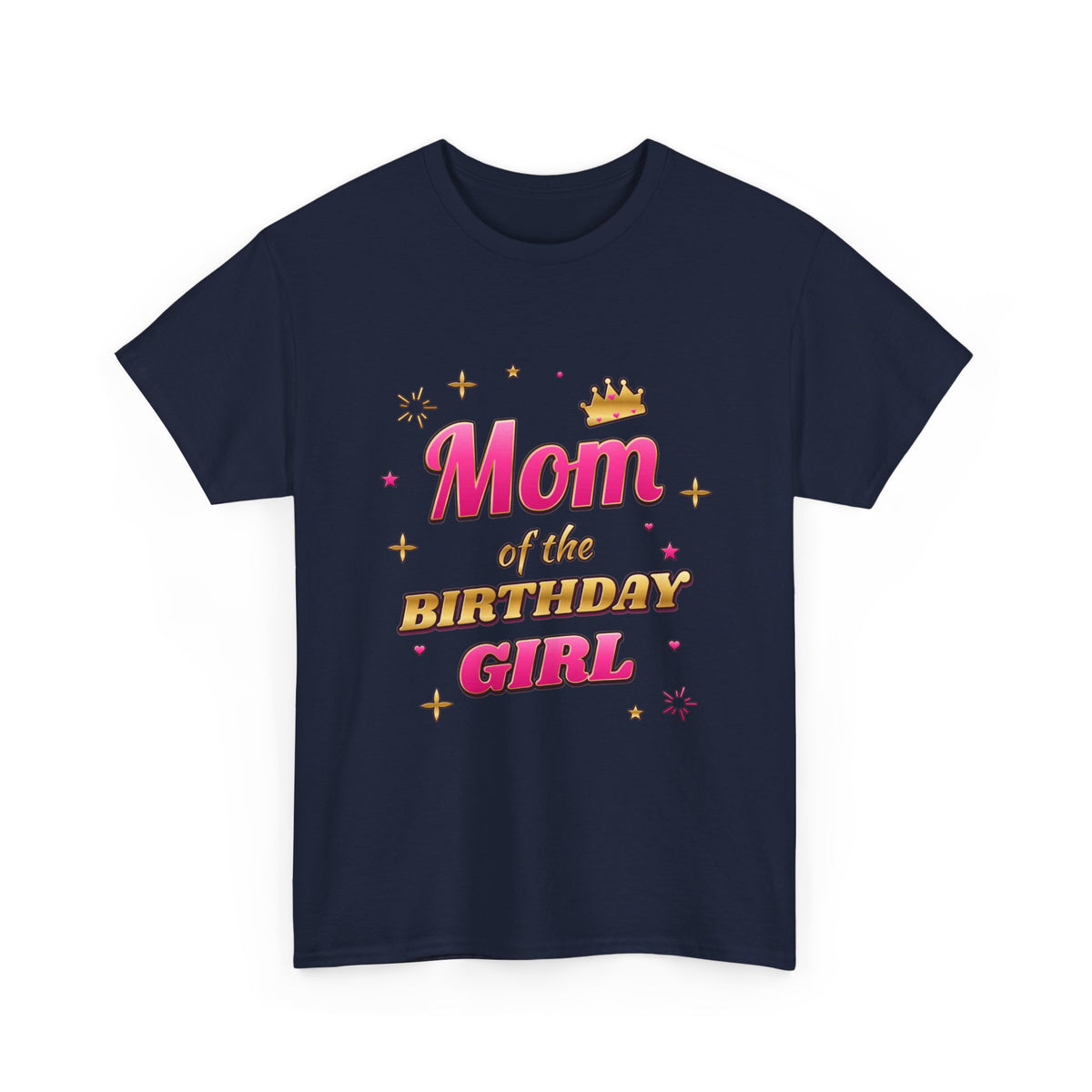 Mom of the Birthday Girl Pink & Gold birthday shirt – Gildan tee by Happywear