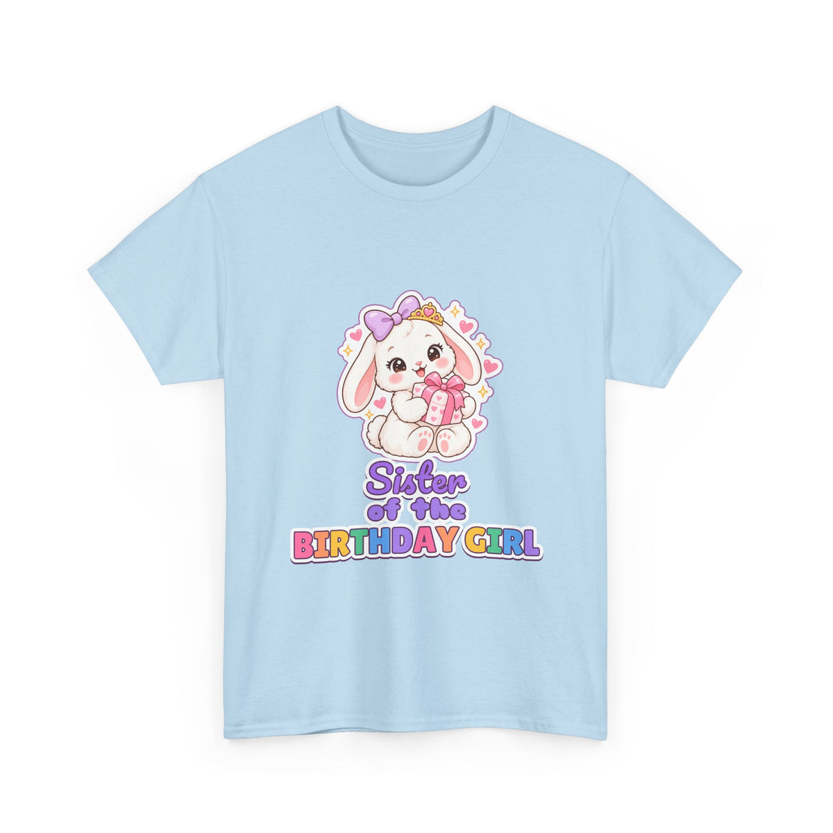 Sister of the Birthday Girl Bunny birthday shirt – Gildan tee by Happywear