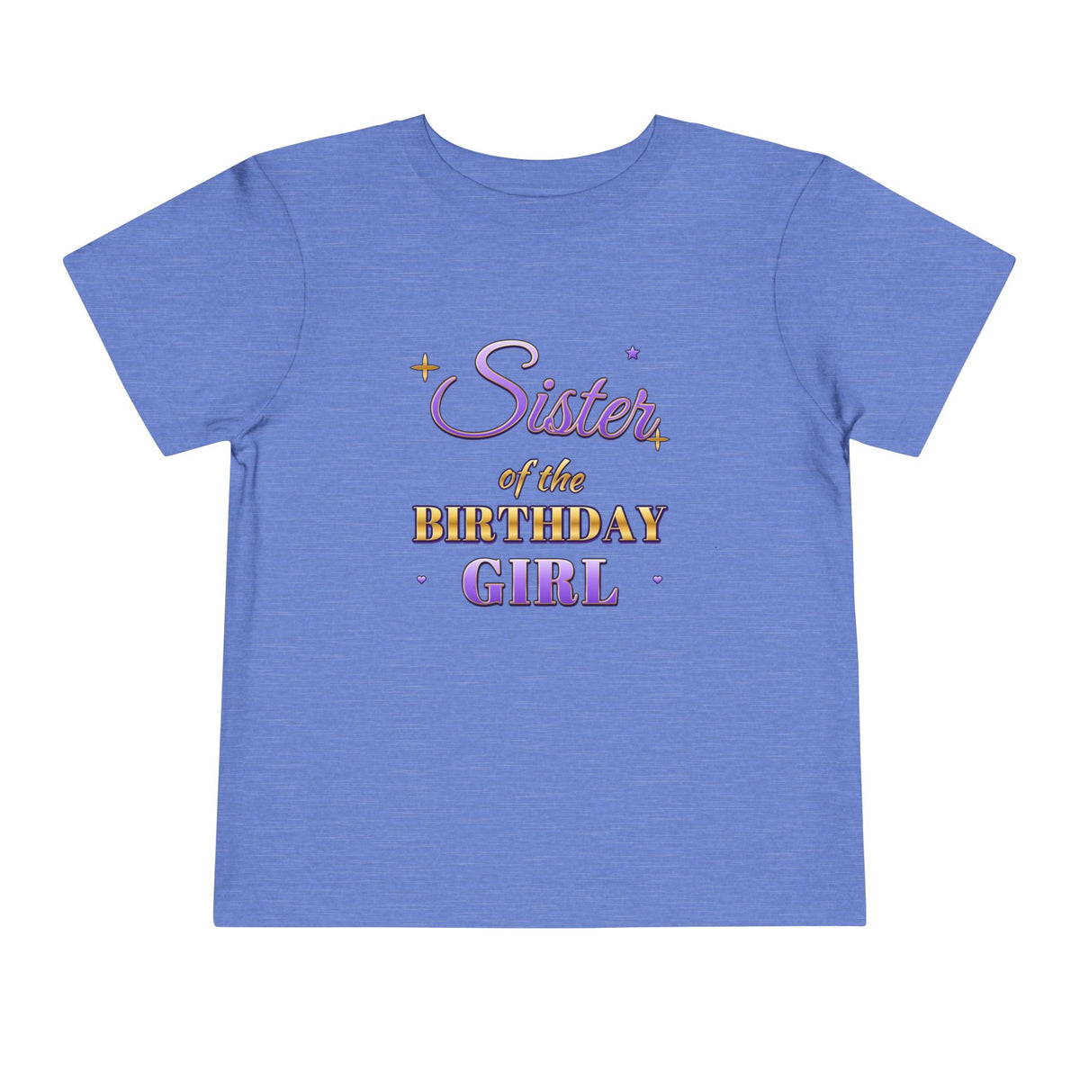 Sister of the Birthday Girl Lavender & Gold birthday shirt – toddler Gildan tee by Happywear