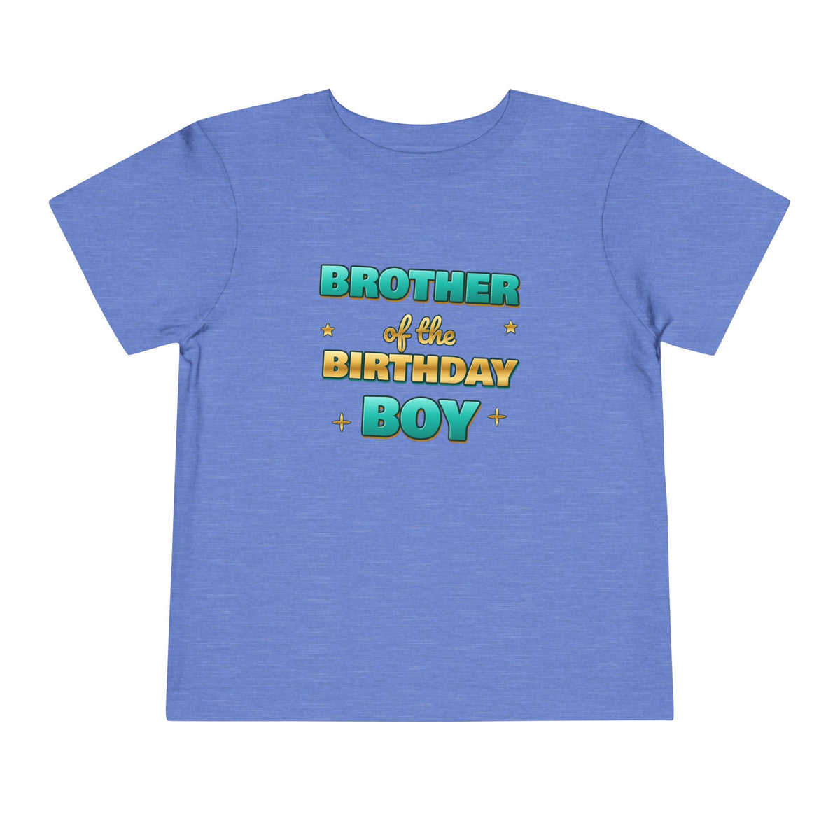Brother of the Birthday Boy Teal & Gold birthday shirt – toddler Gildan tee by Happywear