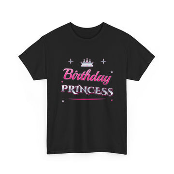 Birthday Princess Pink & Silver Tiara Tee