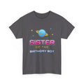 Sister of the Birthday Boy Space birthday shirt – Gildan tee by Happywear
