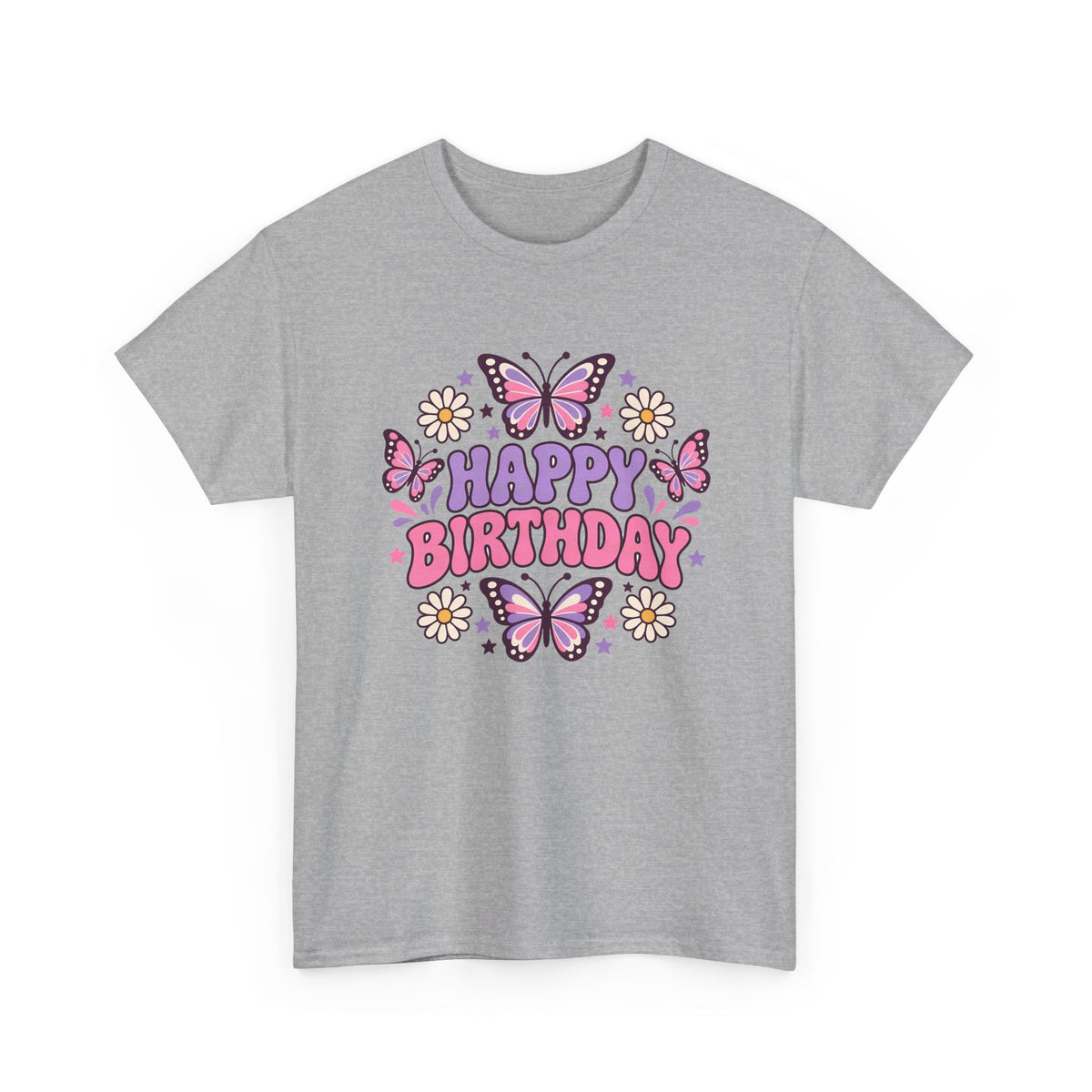 Butterfly Garden Happy Birthday shirt – Gildan tee by Happywear