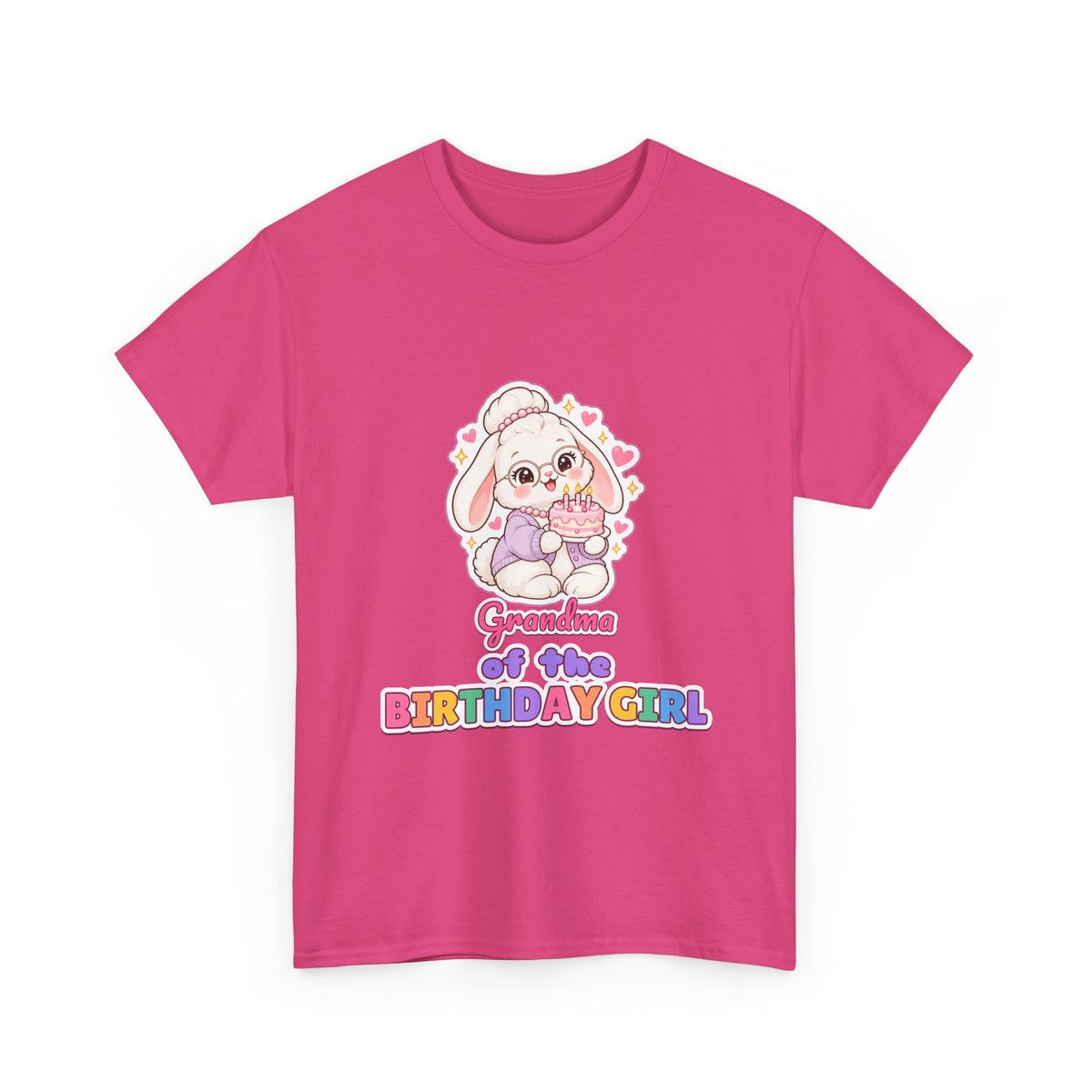 Grandma of the Birthday Girl Bunny birthday shirt – Gildan tee by Happywear