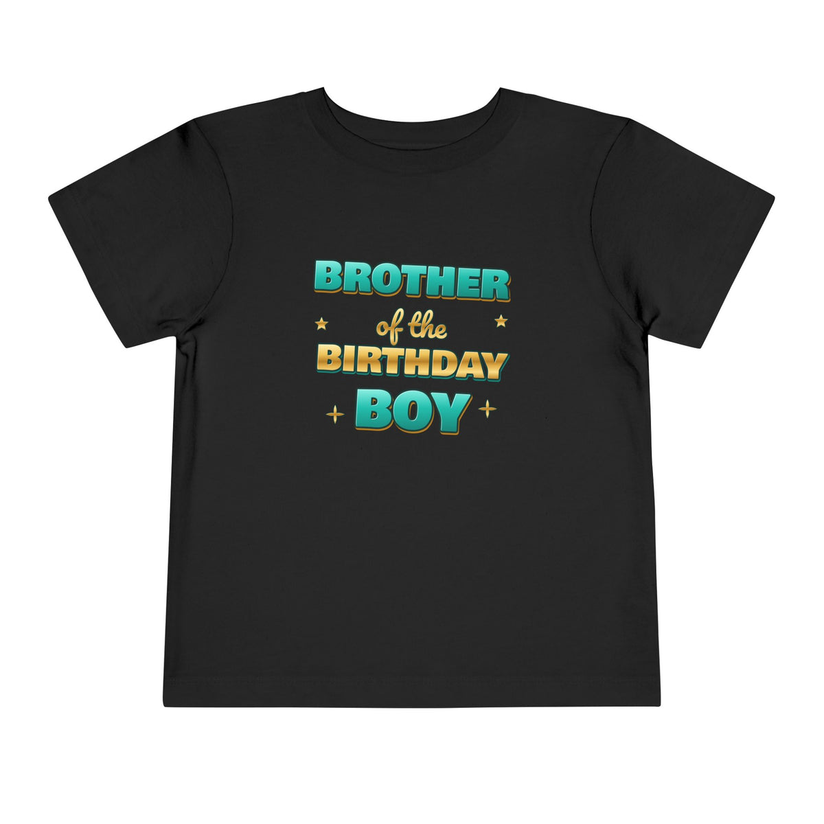 Brother of the Birthday Boy Teal & Gold birthday shirt – toddler Gildan tee by Happywear