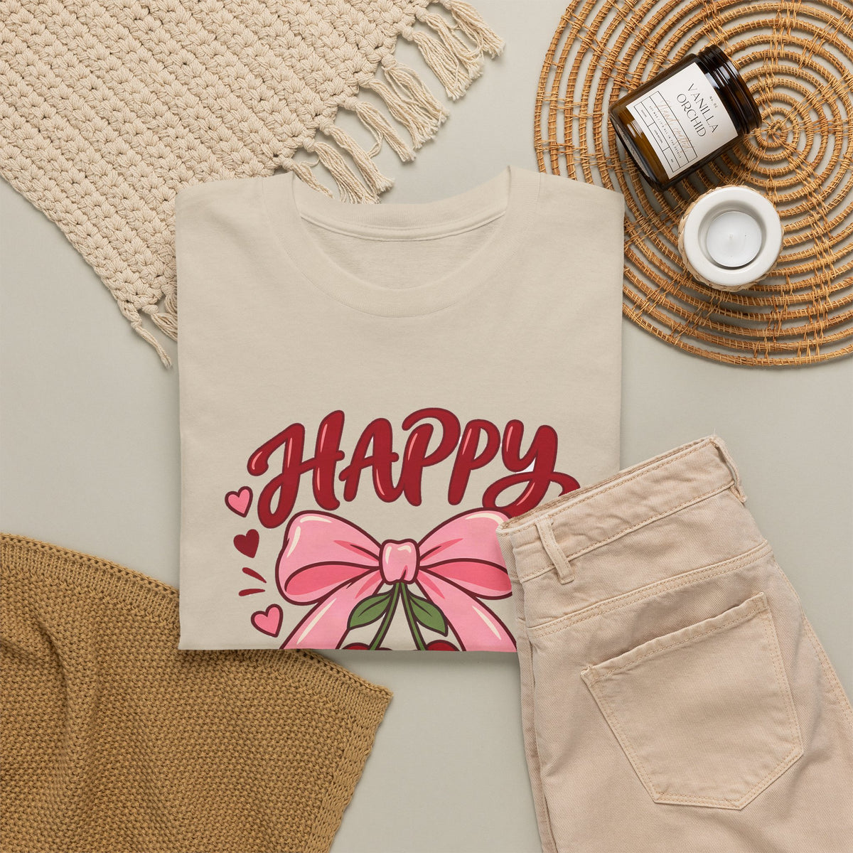 Personalized Cherry Bow Birthday Shirt – Add Name & Age