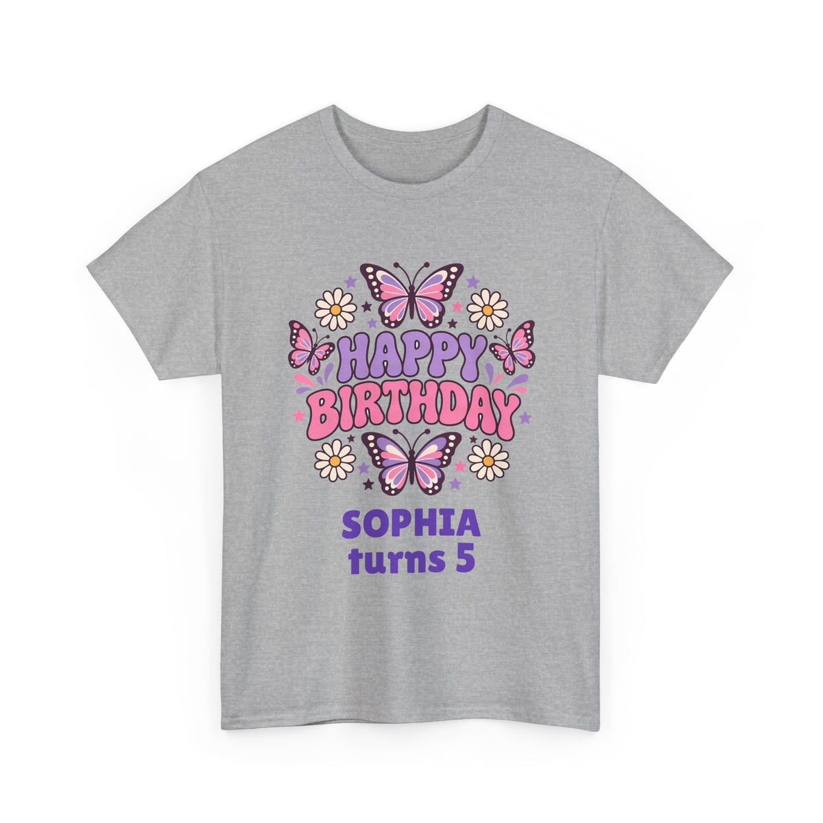 Personalized Butterfly Birthday Shirt – Add Name & Age