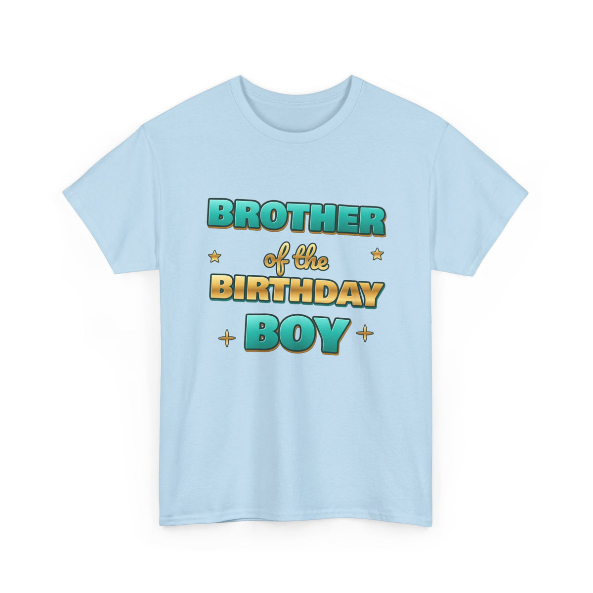 Brother of the Birthday Boy Teal & Gold birthday shirt – Gildan tee by Happywear