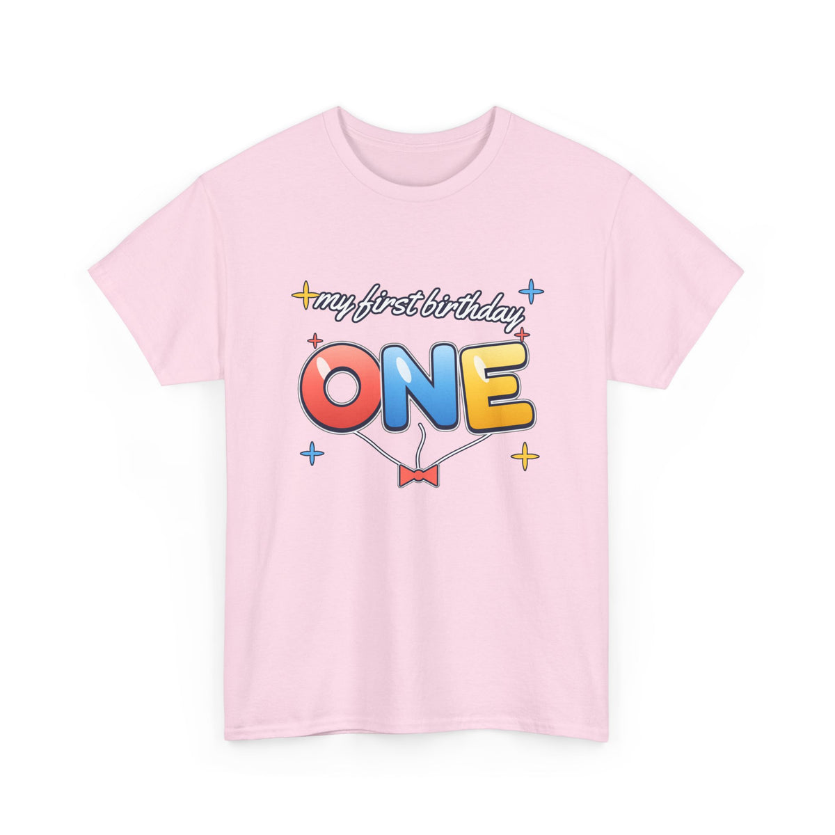 ONE First Birthday Balloon birthday shirt – Gildan tee by Happywear