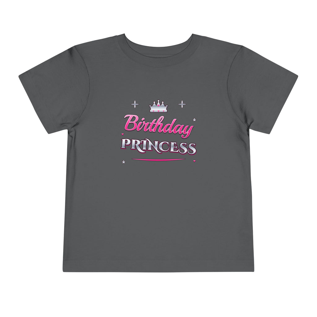 Birthday Princess Pink & Silver Tiara birthday shirt – toddler Gildan tee by Happywear