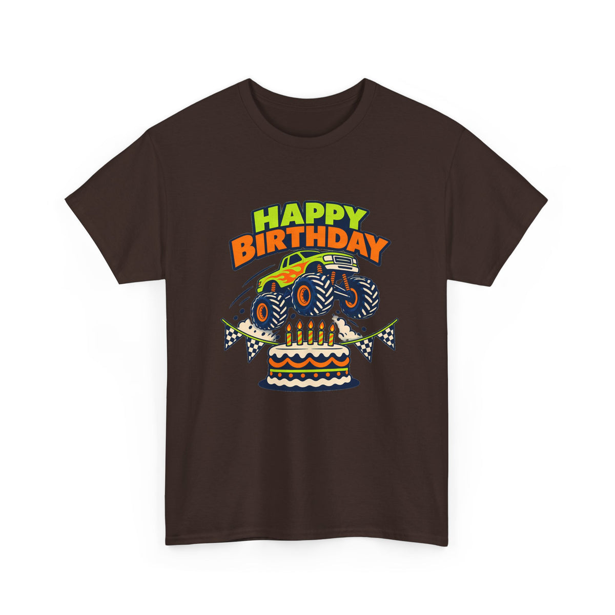 Monster Truck Happy Birthday Tee