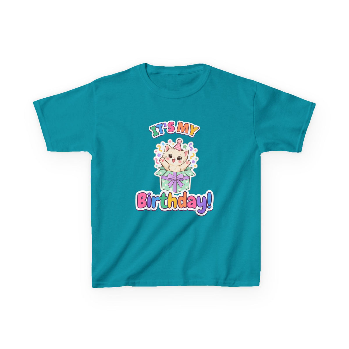 It's My Birthday Kitten birthday shirt – kids Gildan tee by Happywear