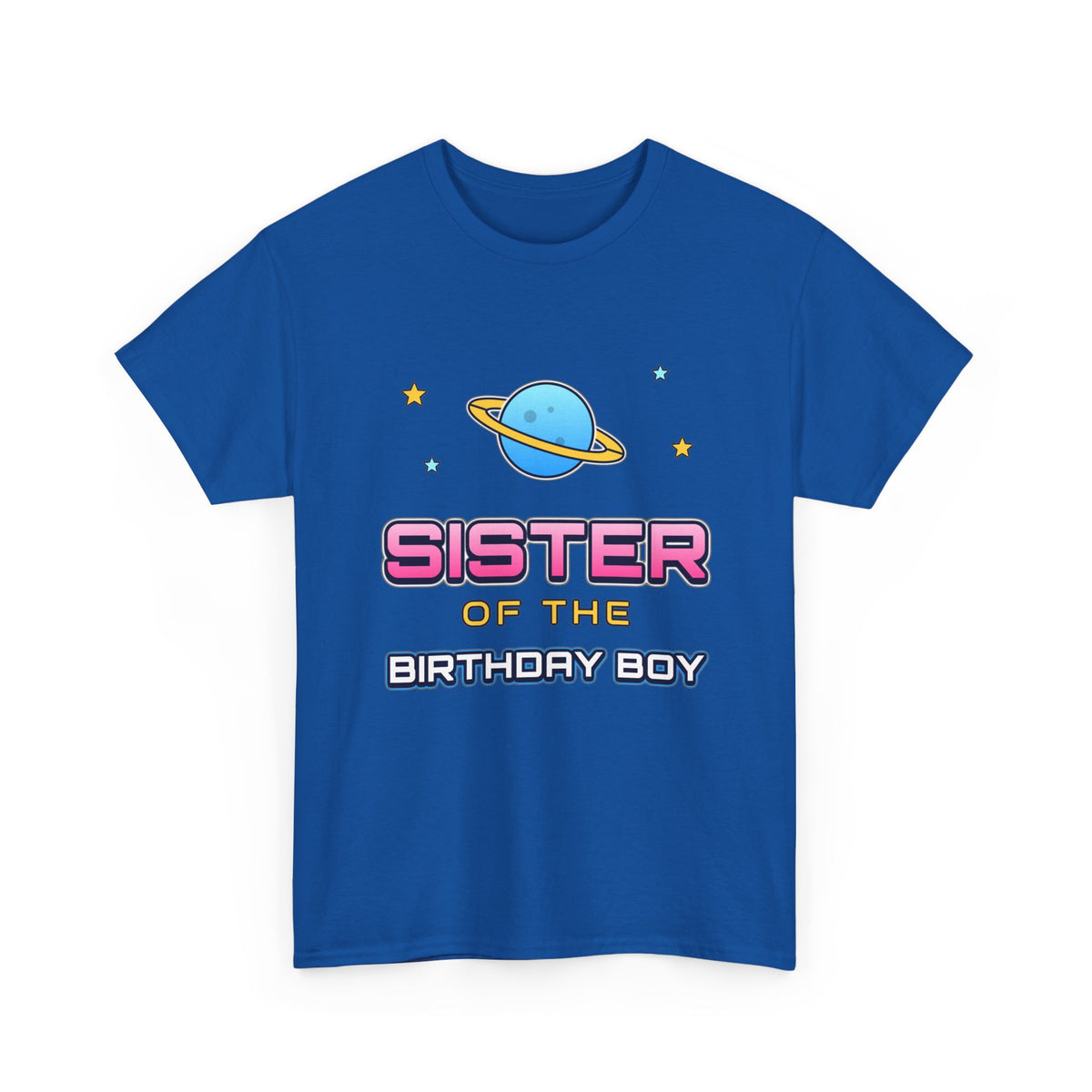 Sister of the Birthday Boy Space birthday shirt – Gildan tee by Happywear