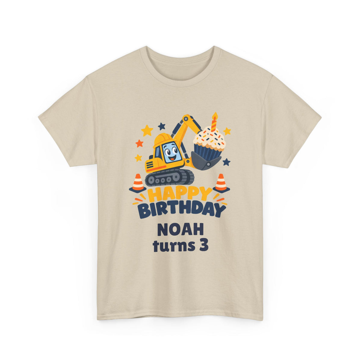 Personalized Construction Birthday Shirt – Add Name & Age