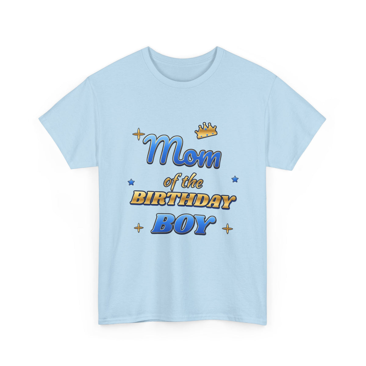 Mom of the Birthday Boy Blue & Gold birthday shirt – Gildan tee by Happywear