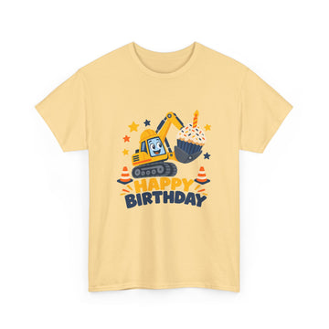Construction Zone Happy Birthday Tee