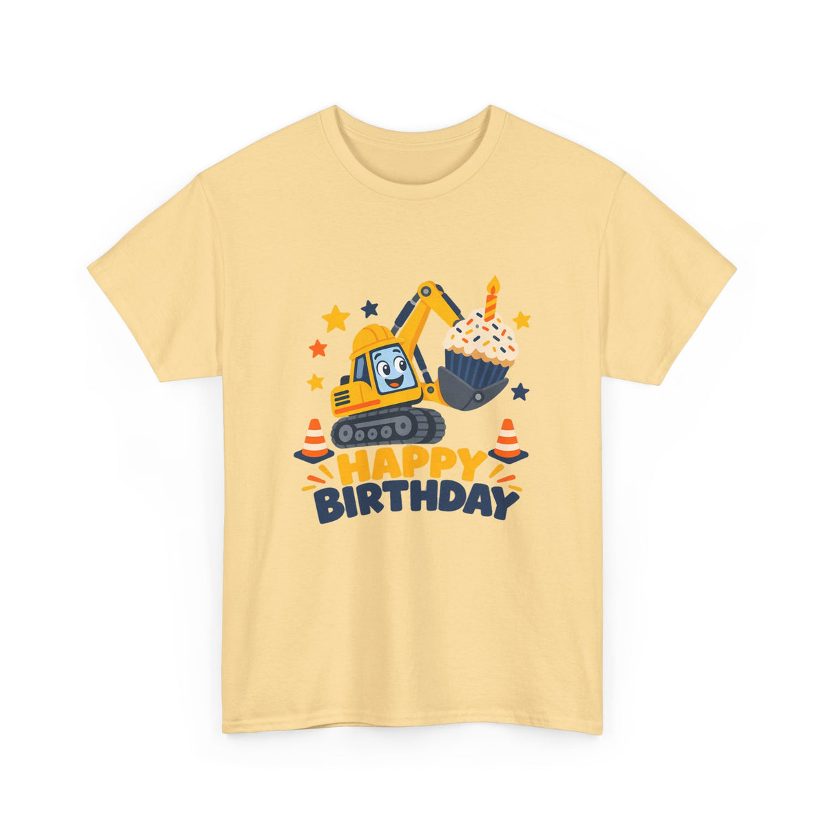 Construction Zone Happy Birthday Tee