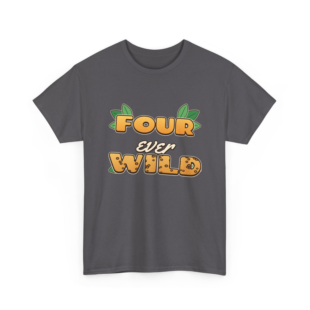 Four Ever Wild 4th Birthday shirt – Gildan tee by Happywear