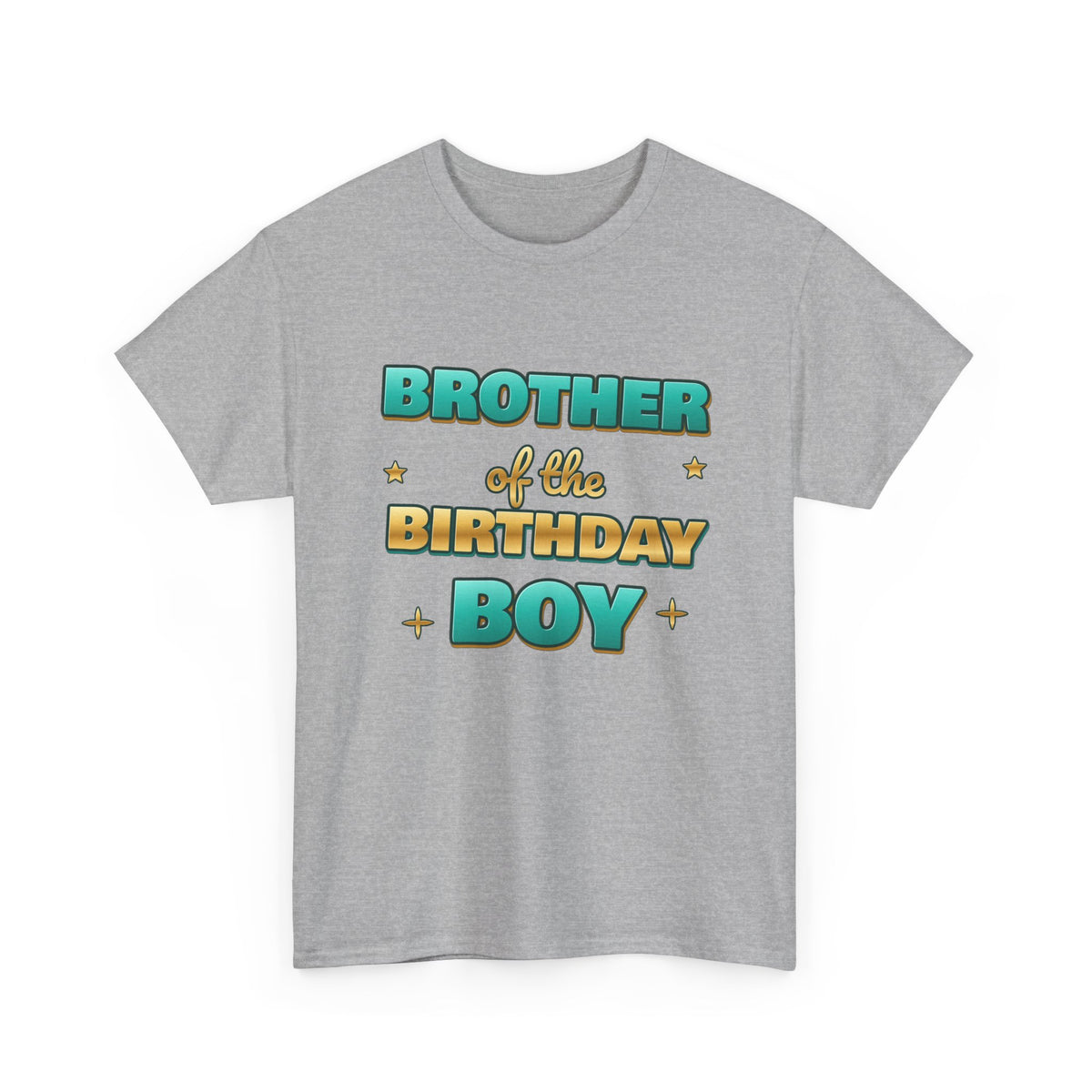 Brother of the Birthday Boy Teal & Gold birthday shirt – Gildan tee by Happywear