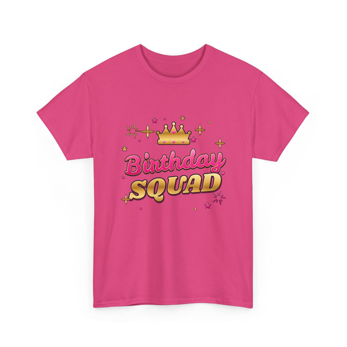 Birthday Squad Pink & Gold Crown birthday shirt – Gildan tee by Happywear