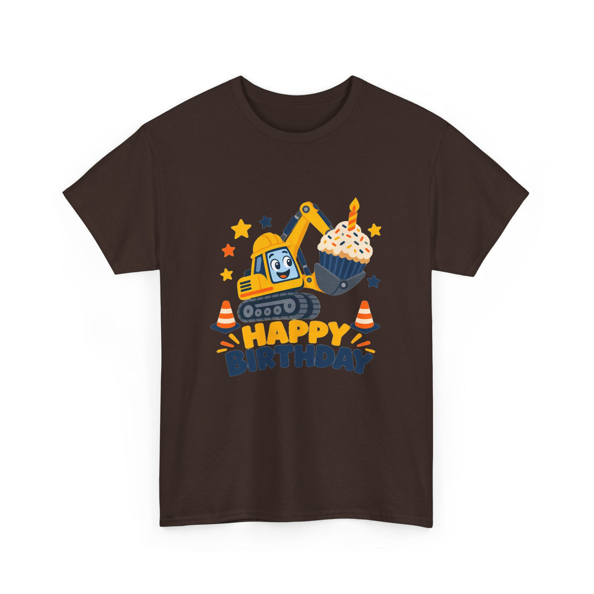 Construction Zone Happy Birthday Tee