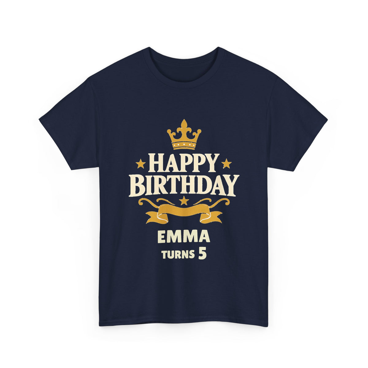 Personalized Royal Crown birthday shirt with custom name and age – Happywear