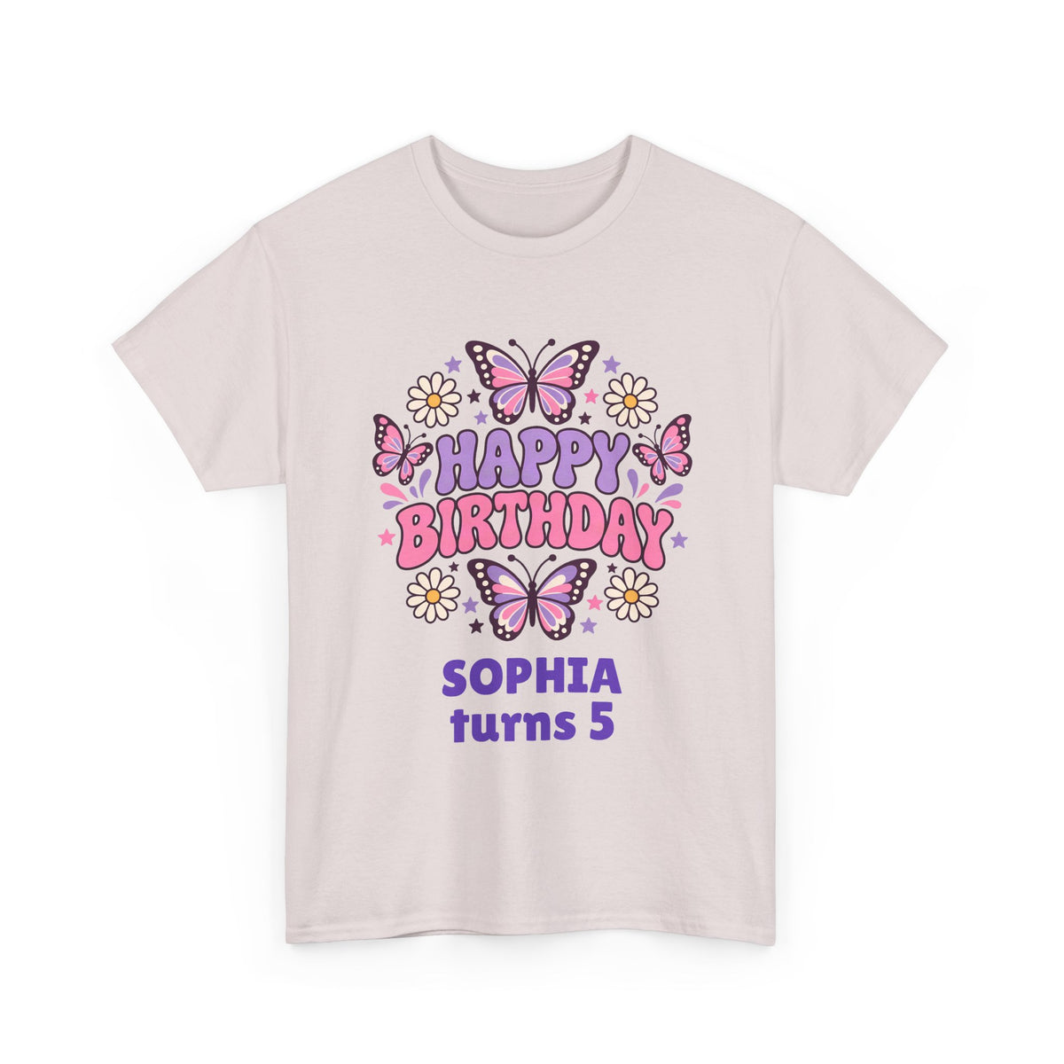 Personalized Butterfly Birthday Shirt – Add Name & Age