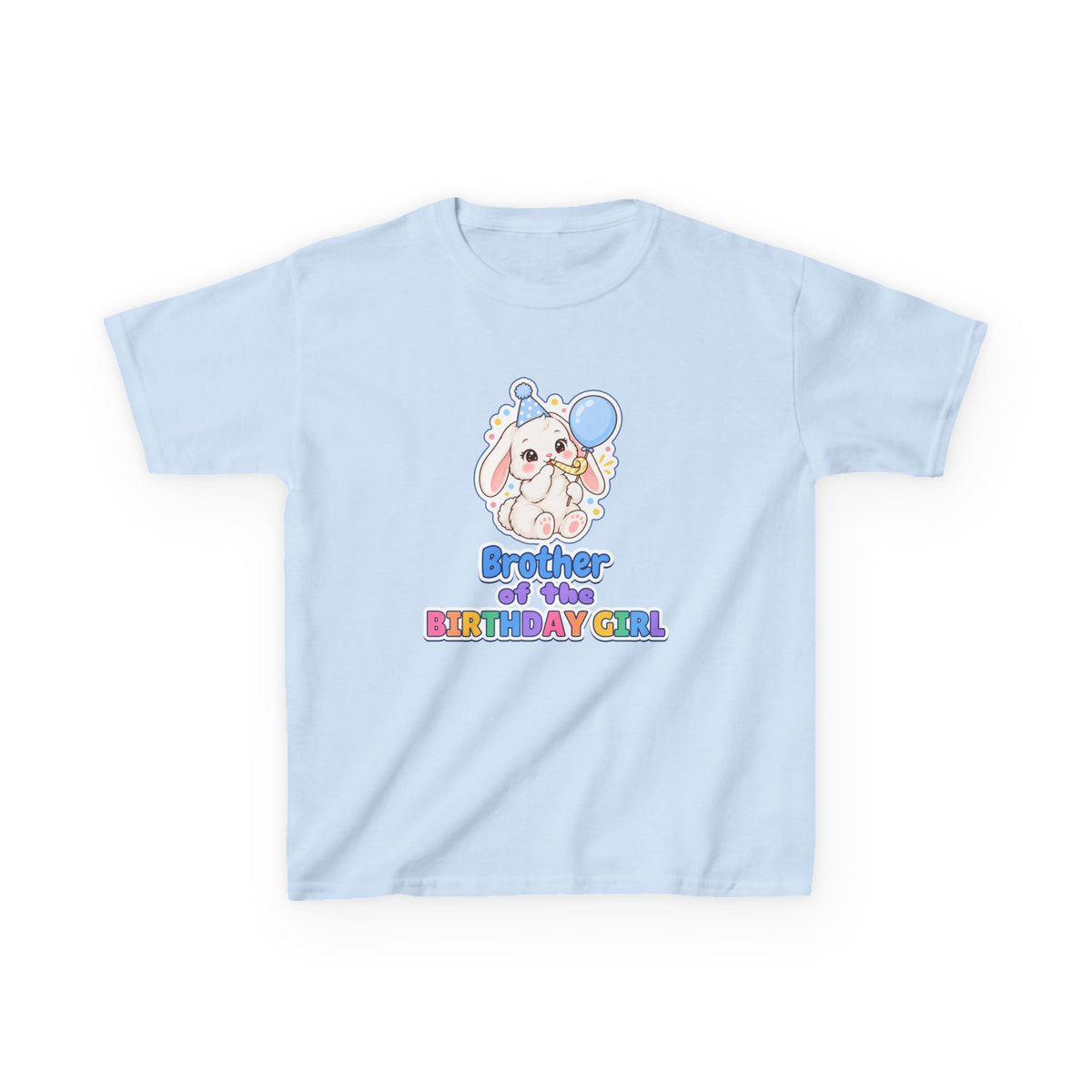 Brother of the Birthday Girl Bunny birthday shirt – kids Gildan tee by Happywear