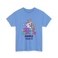 Personalized Rainbow Unicorn birthday shirt with custom name and age – Happywear
