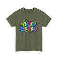 Neon Graffiti Happy Birthday shirt – Gildan tee by Happywear