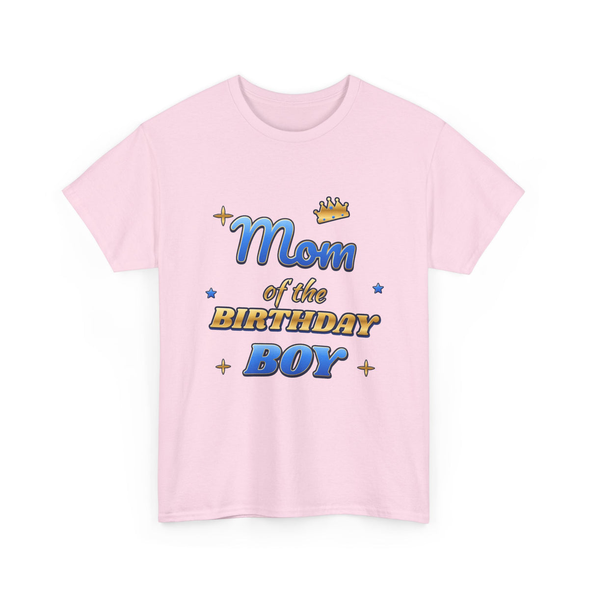 Mom of the Birthday Boy Blue & Gold birthday shirt – Gildan tee by Happywear